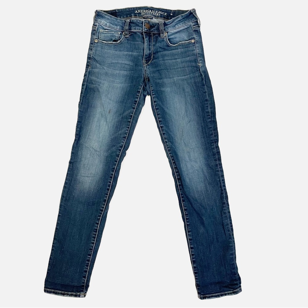 American eagle blue skinny jeans